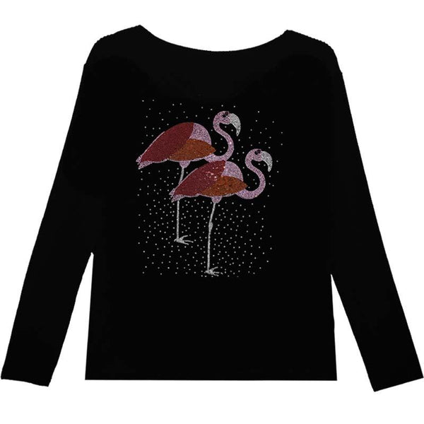 Flamingo Womens Long Sleeve Shirt